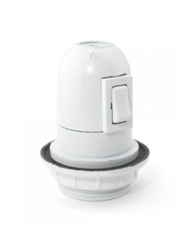 PORTALAMPARAS BLANCO CON INTERRUPTOR