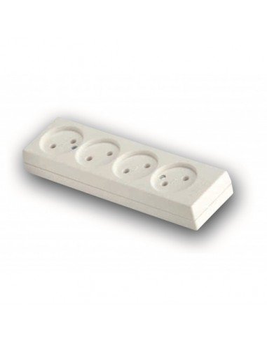 REGLETA DE 4 TOMAS SIN INTERRUPTOR